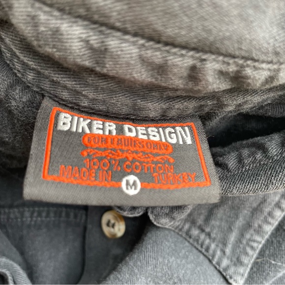 Vintage Sturgis 2000 60th Anniversary Black Hills M Denim Button Up Shirt Top - Picture 7 of 11